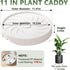 2 Pack 11" MCleanPin Plant Caddy with Hidden Wheels, Heavy Duty Rolling Plant Stand with Removable Drainage Tray
