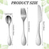 7 Pieces Eating Portion Control Flatware Weight Loss Portion Management Control Silverware Portion Control Serving Spoons Forks Knives Stainless Steel Bariatric Utensils with Fabric Storage Bag by Jutom