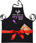 Cooking Apron for Mom with Spatula and Gift Box, Funny Kitchen Apron with 3 Pockets, Mother's Day Gift (Thou Shalt Not