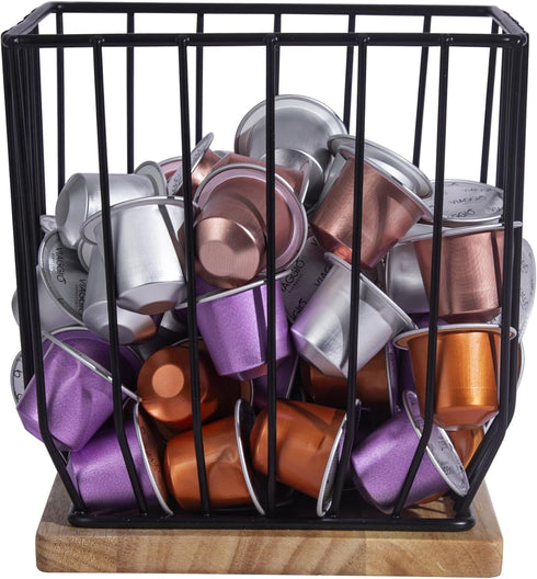 Extra-Large Coffee Pod Holder, K Cup Storage for Small Space, Coffee Pod Basket, Coffee Station Organizer, Accessories