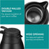 Navaris Insulated Coffee Server, Matte Black Stainless Steel Carafe for Hot & Cold Drinks (1.5 L / 50 oz)