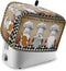 Toaster Dust Cover for Kitchen 4 Slice, The Chef Gnome Retro Black Buffalo Plaid Bread Maker Covers, Washable Small