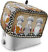 Toaster Dust Cover for Kitchen 4 Slice, The Chef Gnome Retro Black Buffalo Plaid Bread Maker Covers, Washable Small