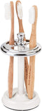 iDesign Metal Toothbrush Holder - Bathroom Cup for Organization, The York Collection - 3.25" x 3.25" x 5.75"