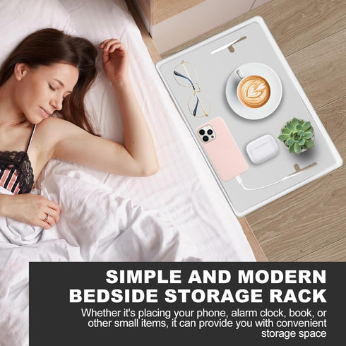 FABIEN SIEFFERT Bedside Shelf for Bunk & Top Bunk, Bed Side Tray Table Storage, Bedside Caddy, Bunk Bed Shelf, Clip On
