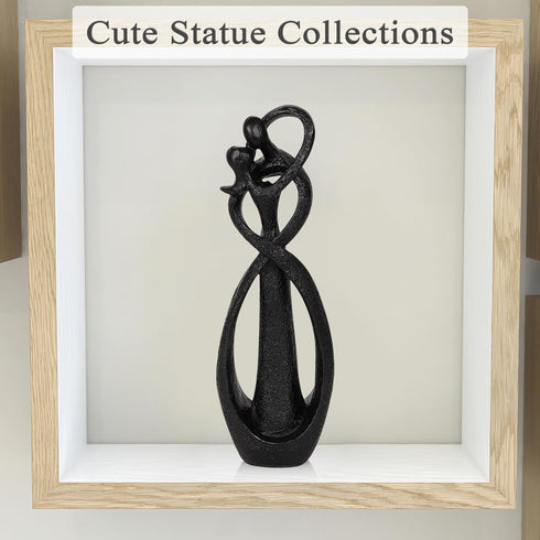 Trycooling Kissing Lovers Statue Abstract Sculpture Resin Statues for Home Decor Modern Home Office Desktop Shelf