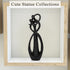 Trycooling Kissing Lovers Statue Abstract Sculpture Resin Statues for Home Decor Modern Home Office Desktop Shelf