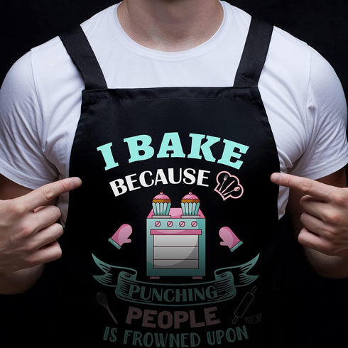 Funny Baking Gifts, Baking Apron, Gifts for Bakers, Baking Gifts for Women, Kitchen Cooking Apron with 2 Pockets