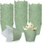 Whaline 200Pcs Sage Green Tulip Cupcake Liners, Baking Cup for Bridal Baby Shower Party Decor