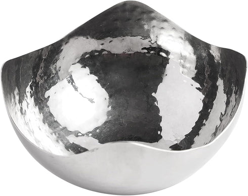 Hosley 5.75 Inch Diameter Silver Finish Metal Bowl, Ideal for Potpourri, LED Candles, Weddings, Center Pieces