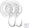 VIS'V Small Shower Suction Cup Hooks, Heavy Duty, Removable and Reusable, Clear, 4 Pcs