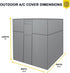 KHOMO GEAR Waterproof Heavy Duty Outdoor Air Conditioning Cover, Grey, AC Protector for Outside Units