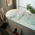 Beelee Bathtub Tray Clear Caddy Rack, Acrylic Tub Tray with Gold Rails for Book, Phone, Candle, Wine