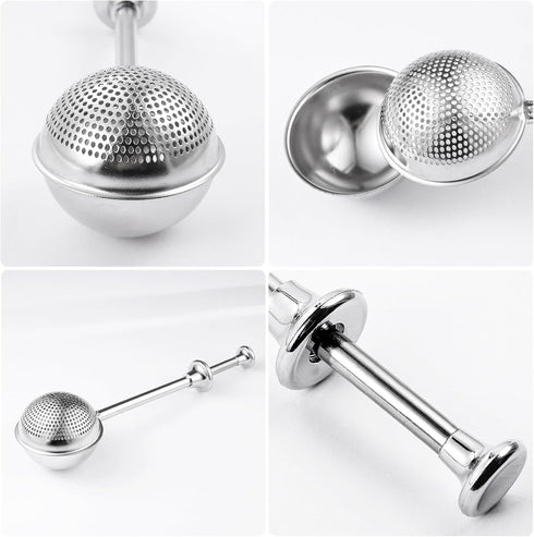 XVBITOR 18/8 Sugar Shaker, Powdered Sugar Shaker Duster with Stainless Steel Fine Mesh Dispenser Sugars and Spring