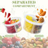 Miuyhji 2-Pack 16 oz Overnight Oats Containers with Lids, Glass Mason Jars with Lids, Folding Spoons and Separated