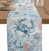 Lsrtoss Coastal Crab Table Runner 48 Inches Long Farmhouse Dress Scarves, Nautical Summer