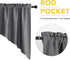 NICETOWN Half Window Kitchen Tier Curtains, Tailored Scalloped Valance/Swags, Grey (One Pair, 36x36)