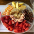2 Pack Candy and Nut Serving Container, Appetizer Tray with Lid, 6 Compartment Round Plastic Food Storage Organizer,