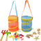 2Pcs Foldable Toy Storage Bag, Large Capacity Sea Shell Bags for Beach