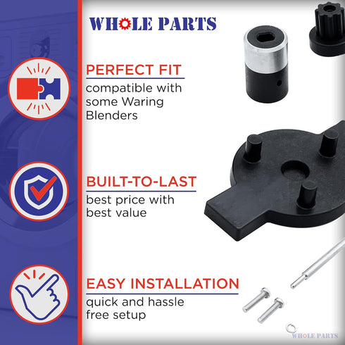 Whole Parts Big Stix Immersion Blender Coupler Replacement Kit, Compatible with Some Waring Blenders