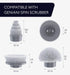 Set 3 Replacement Brush Heads of for GENIANI Electric Spin Scrubber, Scrub Brush for Cleaning Bathroom, Tile, Floor