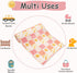 50 60 Inches Baby Blanket for Boys Girls, Super Soft Double Layer Mink Blankets with Dotted Backing, Lattice Sun