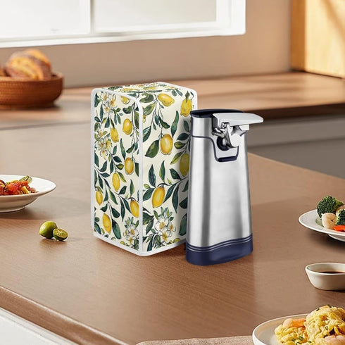 Lemon Electric Can Opener Dust Cover - Floral Kitchen Appliance Cover, Machine Washable Home Decoration