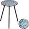 1 Pack Metal Outdoor Side Table Small Outside Round End Table for