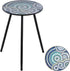 1 Pack Metal Outdoor Side Table Small Outside Round End Table for