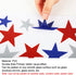 Whaline 96Pcs Glitter Stars Window Clings, Patriotic Blue Red White Stickers for 4th of July Party Supplies