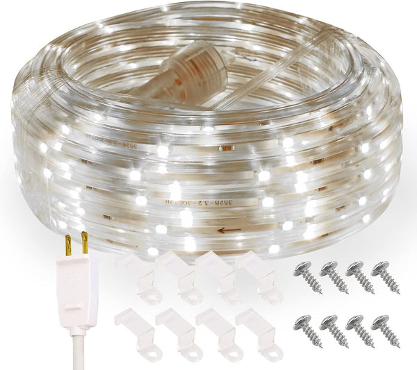 Areful Daylight Rope Lights, 16.4ft Flexible Waterproof LED Strip Light, Nature White, Indoor