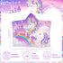 FUTBU 30x50, Unicorn Hooded Beach Towel, Unicorn Kids Hooded Poncho Towel for Girls, Cute Cartoon Soft Absorbent Bath
