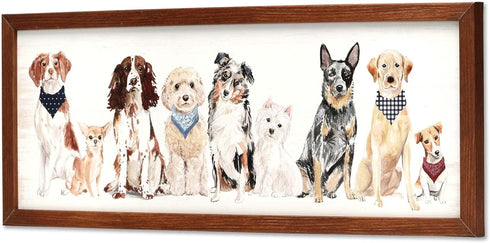 Charming Canine Framed Wall Art - Perfect Decor for Dog Lovers' Spaces