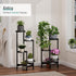 4-Tier viewcare Plant Stand, Heavy Duty Metal Planter Rack -Indoor/Outdoor Shelves - Display Multiple Flower Pots, Iron