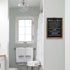 Rustic Bathroom Rules Sign – Funny Farmhouse Toilet Wall Decor – Wood Framed Wall Art Decorations (11.8x15.8in) (black)