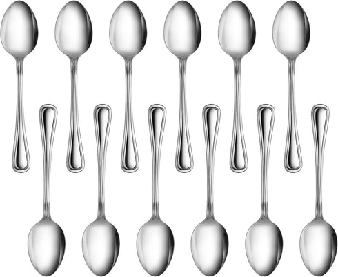 New Star Foodservice 58208 Slimline Pattern Serving Spoon, 8.4-Inch, 18/0 Stainless Steel, Set of 12