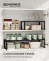 Countertop UKCS007B01 SONGMICS Spice Rack, Expandable Kitchen Shelf, Small Cupboard Organizer, Metal, Space-Saving