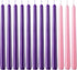 Christmas Products Set of 36, 27 Purple and 9 Pink 10 Inch Unscented Taper Advent Candles