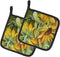 Caroline's Treasures JMK1266PTHD Sunflowers Pair of Heat Resistant Pot Holders, Kitchen Hot Pads for Cooking, 7 1/2 x 7
