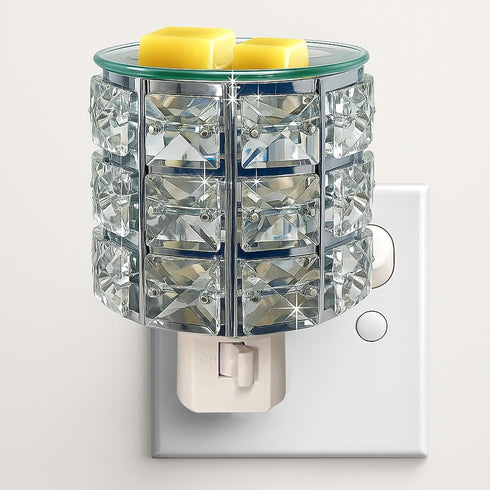 MeplLivs Warmers Pluggable Fragrance Warmer, Decorative Plug-in for Warming Scented Candles (Silver)