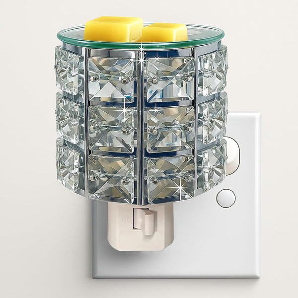 MeplLivs Warmers Pluggable Fragrance Warmer, Decorative Plug-in for Warming Scented Candles (Silver)