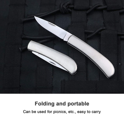 Paring Knife, All Steel Foldable Fruit Knife, Small and Easy to Carry, 3 Pieces for Vegetables and Fruits