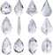 H&D Pack of 12 Clear Crystal Chandelier Lamp Lighting Drops Pendants Balls