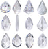 H&D Pack of 12 Clear Crystal Chandelier Lamp Lighting Drops Pendants Balls