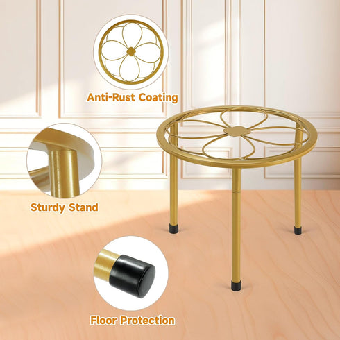 5 Pack (5 Pack Amaoot Metal Plant Stand, Anti-Rust Iron Plant Stands for Indoor and Outdoor, Heavy Duty Flower Pot