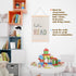 Set 4, 12x16in laveliabel Alphabet Numbers Poster Hanger Frame of Alphabet ABC Banner Poster with Wood Hanger, Nursery