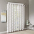 Madison Park Eden Single Curtain, Modern Contemporary Light Sheers for Bedroom, 50x84, White, Geometric Pattern