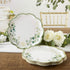 Kate Aspen Sage Green Party Decorations - Eucalyptus Floral 9 in. Decorative Paper Plates (Set of 16) for Baby Showers