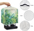 Coffee Maker Dustproof Cover - Protective Stain Resistant Cover with Top Handle for Kitchen Decor, Green Monstera Leaf