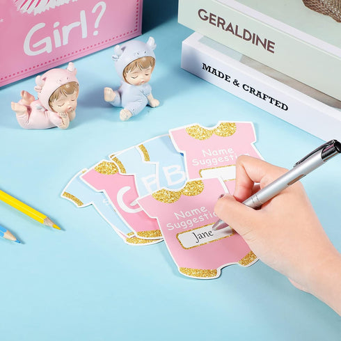 Saintrygo Baby Gender Reveal Voting Box with 50 Pieces Boy or Girl Ballot Cards for Baby Shower Decorations